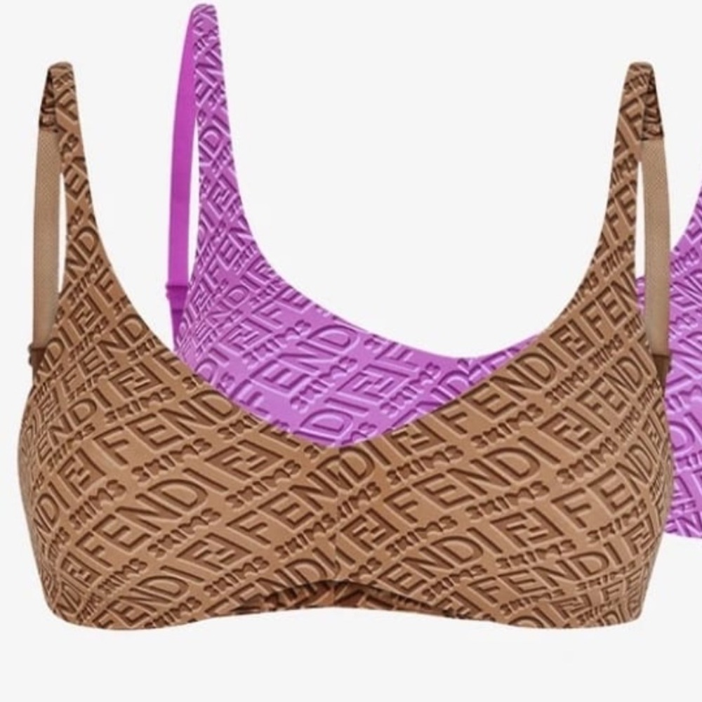 FENDI SKIMS Skimpy Scoop Bralette Size Small with box
